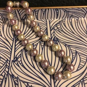 Nour London Purple and White Pearl Necklace